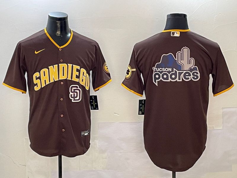 Men San Diego Padres Blank Brown Game 2024 Nike MLB Jersey style 01088